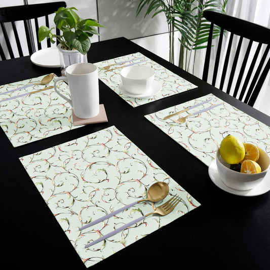 Soft Green Swirls Placemats