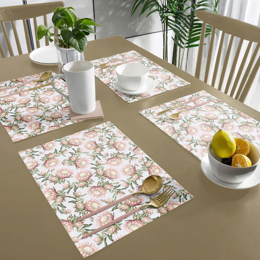 Soft Pink Protea Placemats By Mark Van Vuuren