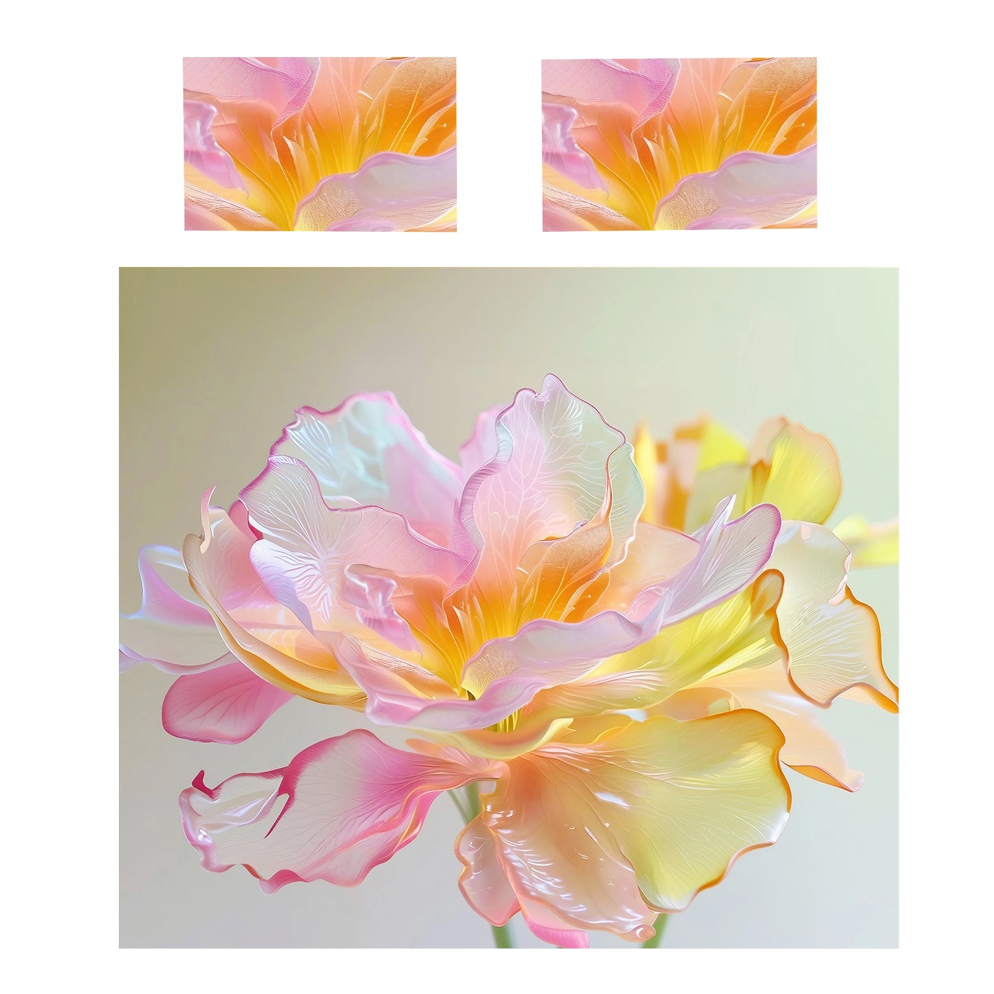 Soft Pastel Blossom Duvet Cover Set