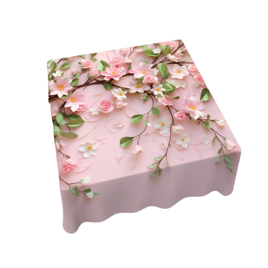 Soft Pink Square Tablecloth