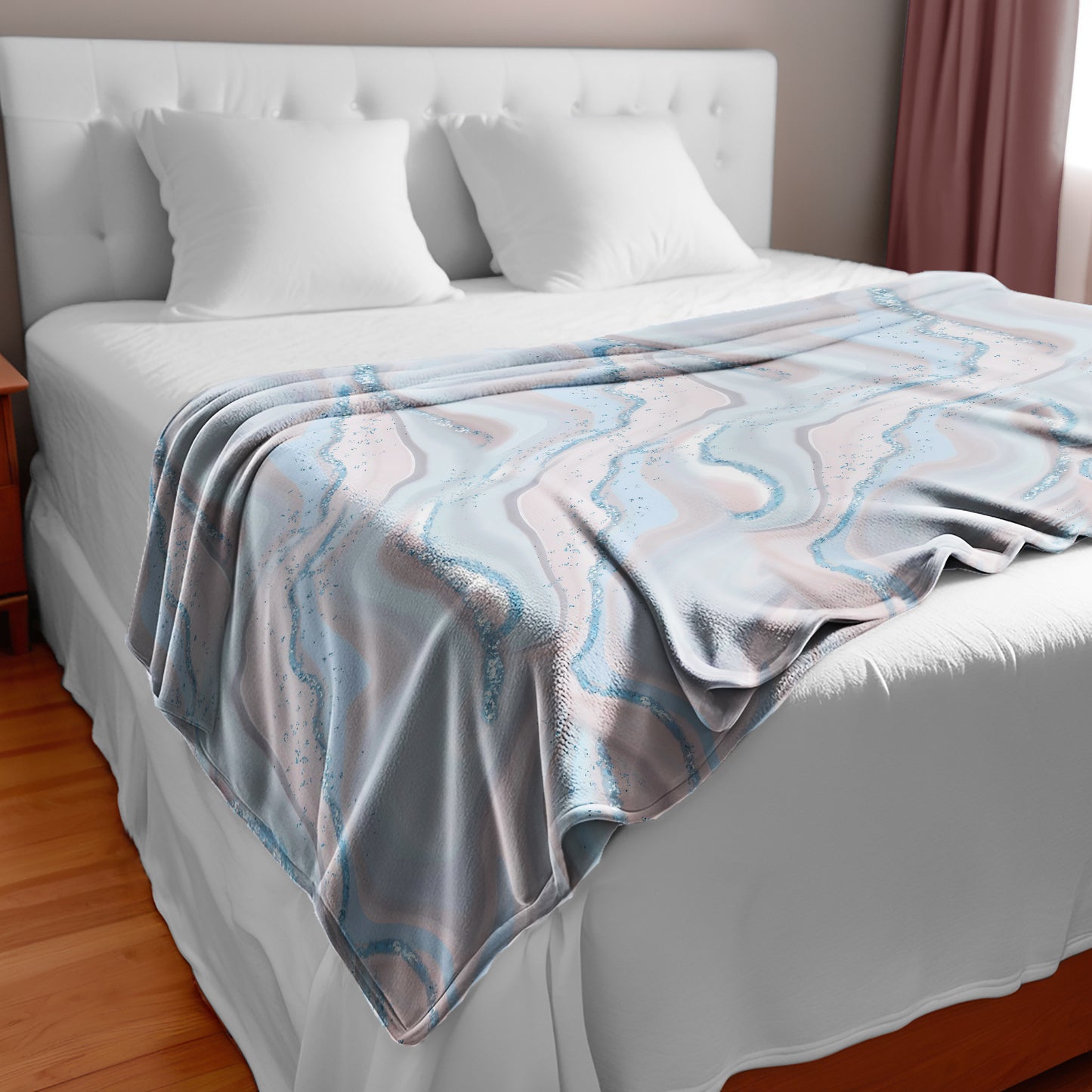 Soft Flowing Colours Light Bed Throw