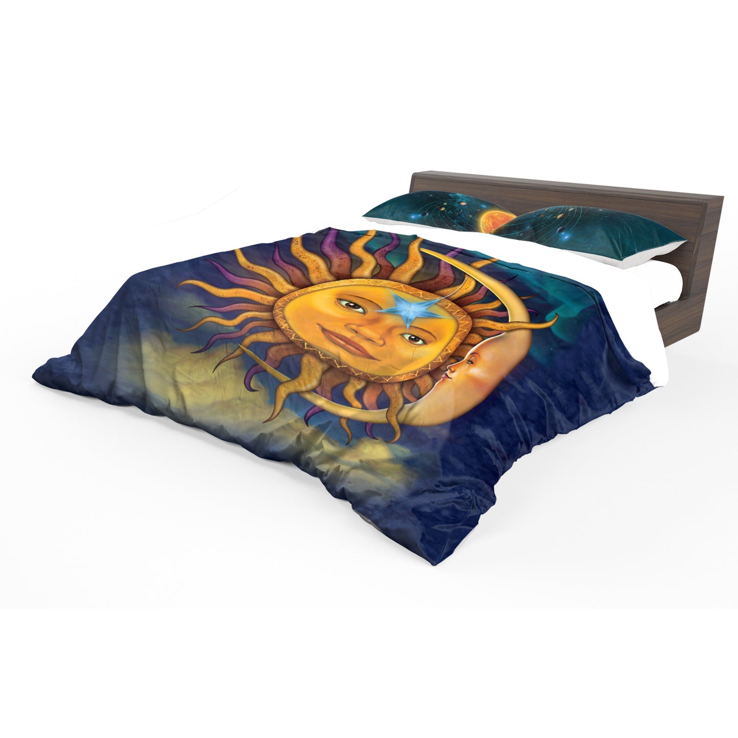 Solar System Sun and Moon Duvet Cover Set By Vincent Hie