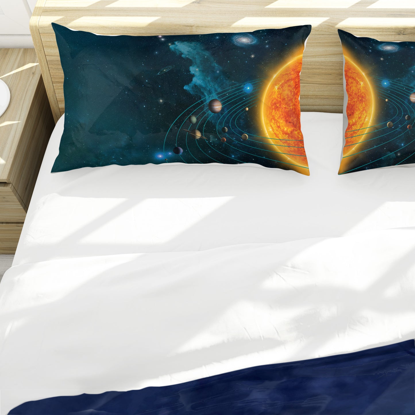 Solar System Sun and Moon Duvet Cover Set By Vincent Hie