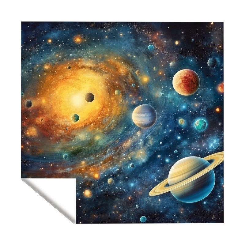 Plenty Planets in Space Square Tablecloth