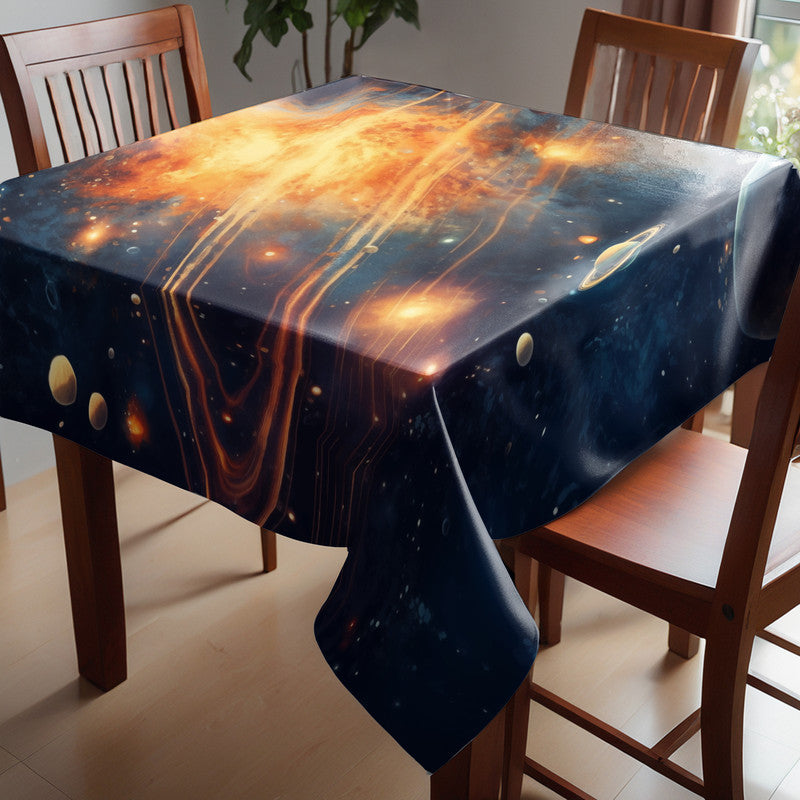 Exploding Sun in Space Square Tablecloth