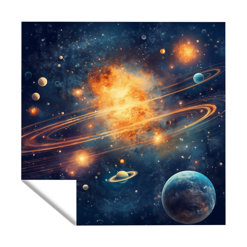 Exploding Sun in Space Square Tablecloth
