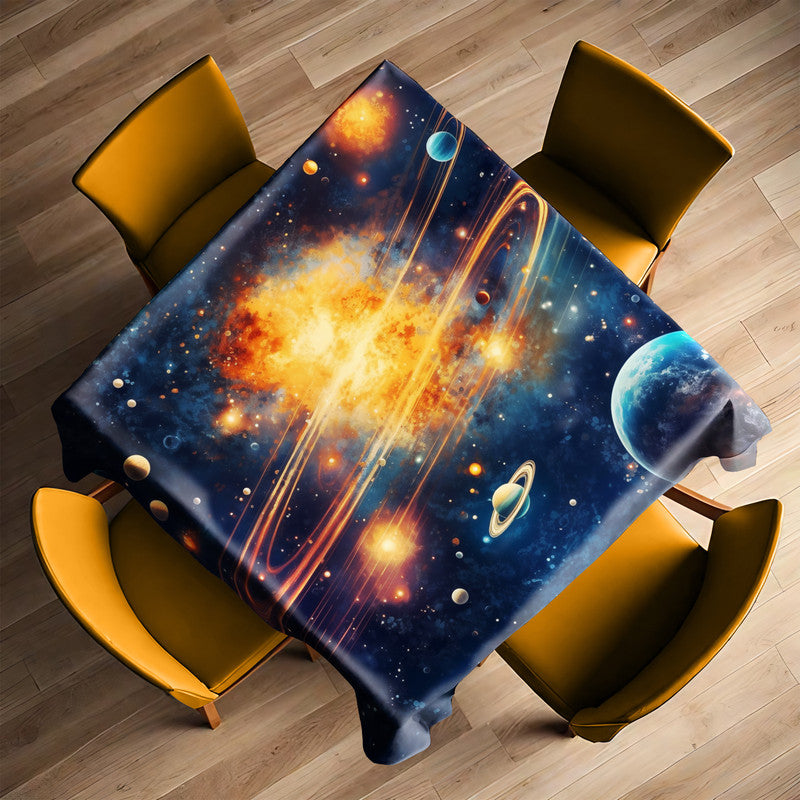 Exploding Sun in Space Square Tablecloth