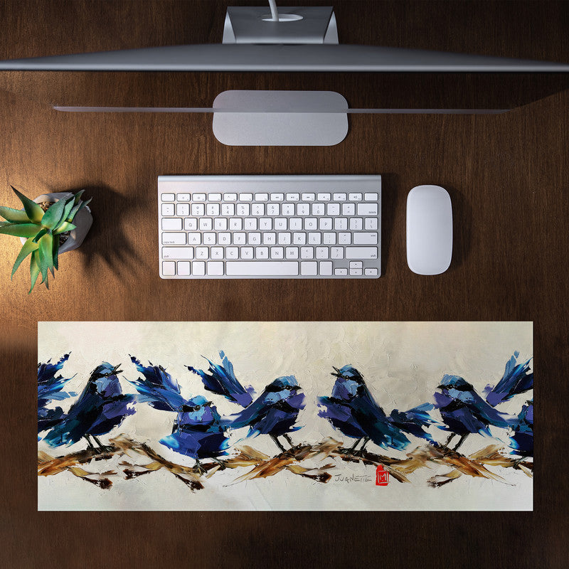 Sparrow Social Large Desk Pad by Juanette Menderoi