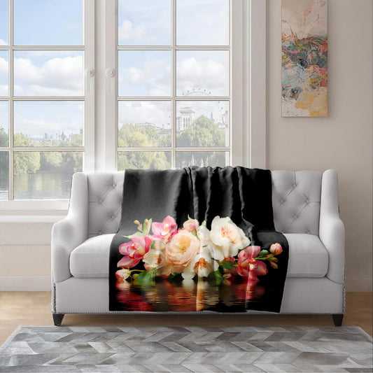 Special Bouquet Light Weight Fleece Blanket