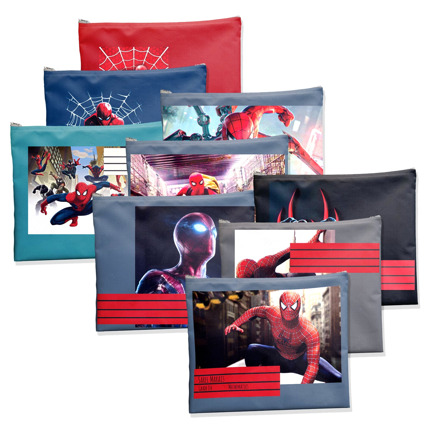 Subject-Savvy 9-Pack Book Bags - Spiderman