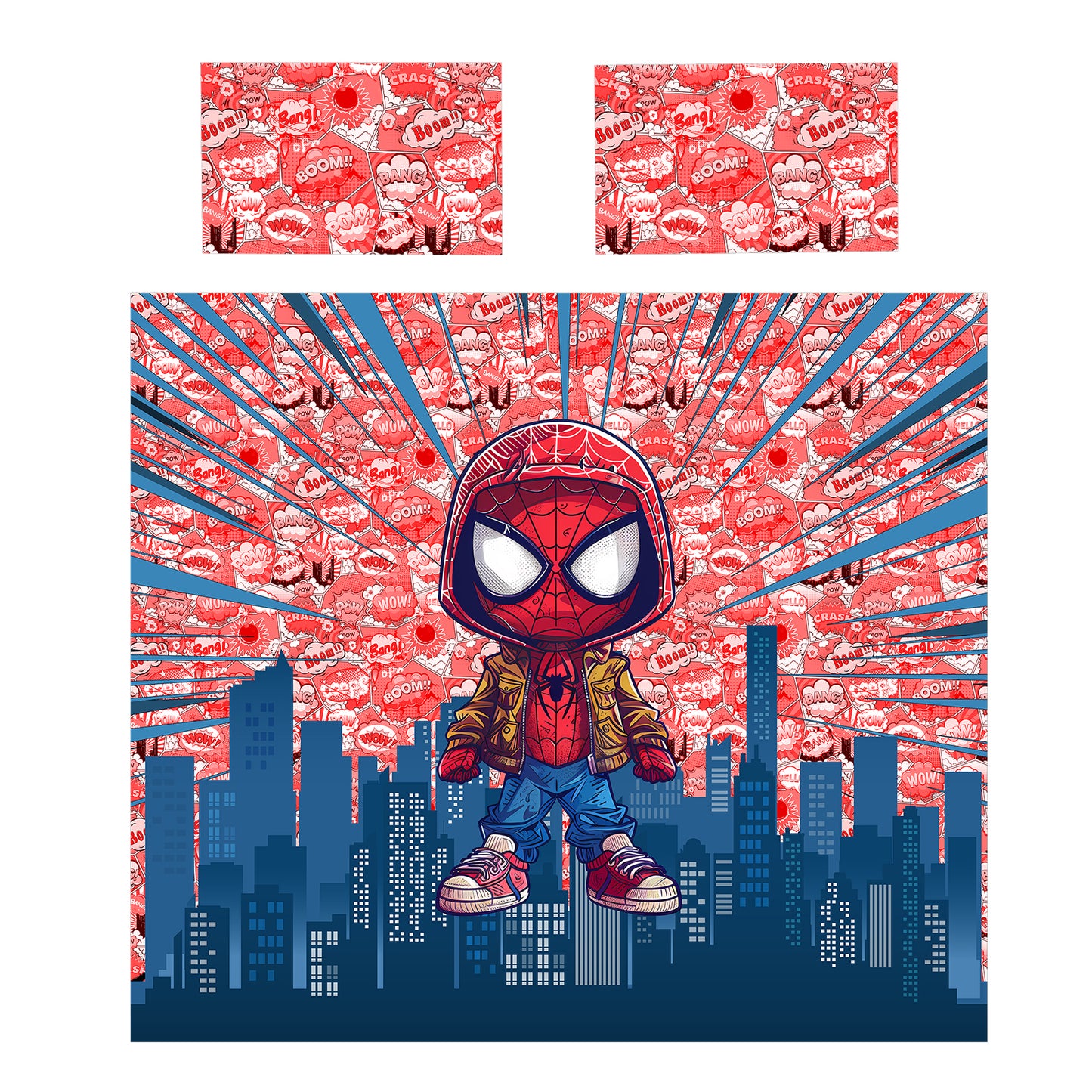 Spider Punk Kids Duvet Cover Set