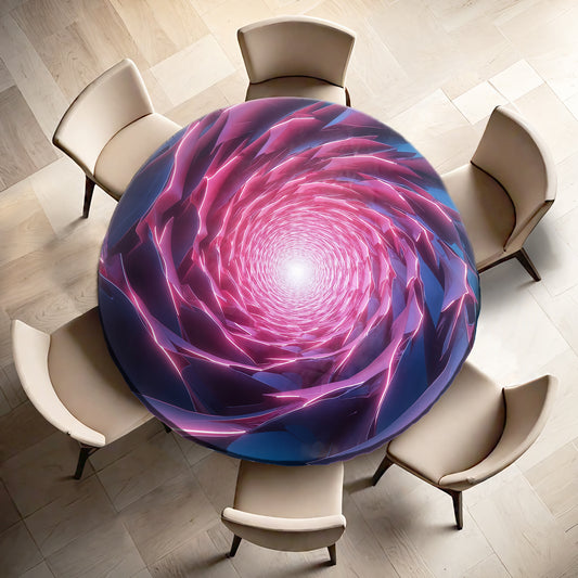 Spiral Portal Round Tablecloth