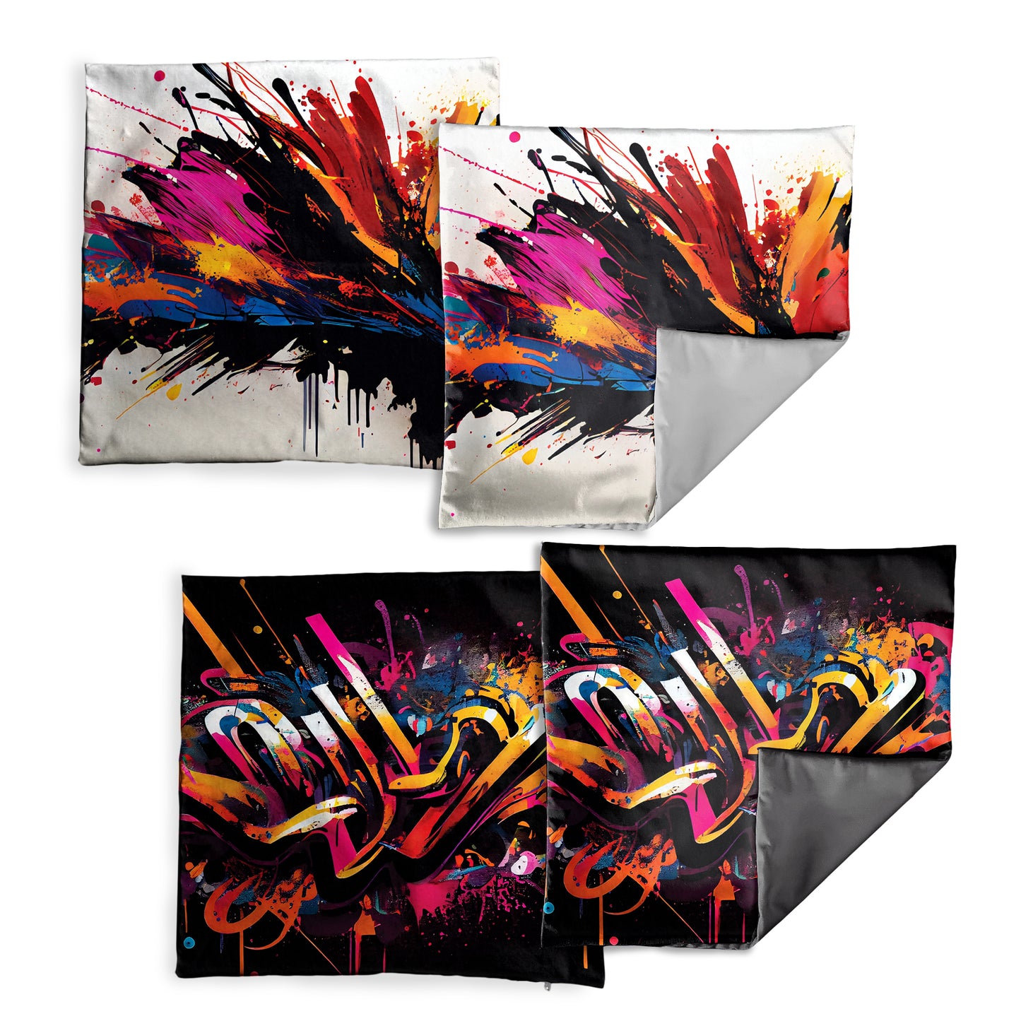 Splash of Graffiti Luxury Scatter Covers (Set of 4)