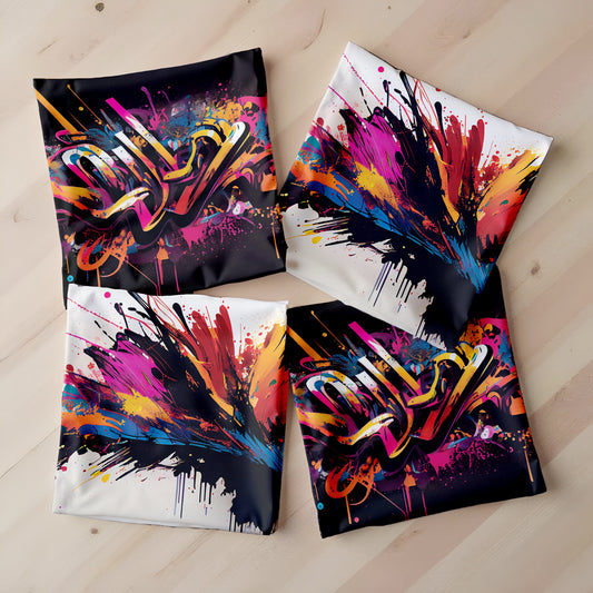 Splash of Graffiti Luxury Scatter Covers (Set of 4)