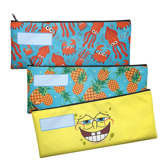 Zip & Go Sponge Bob Under The Sea Pencil Bags Set of 3