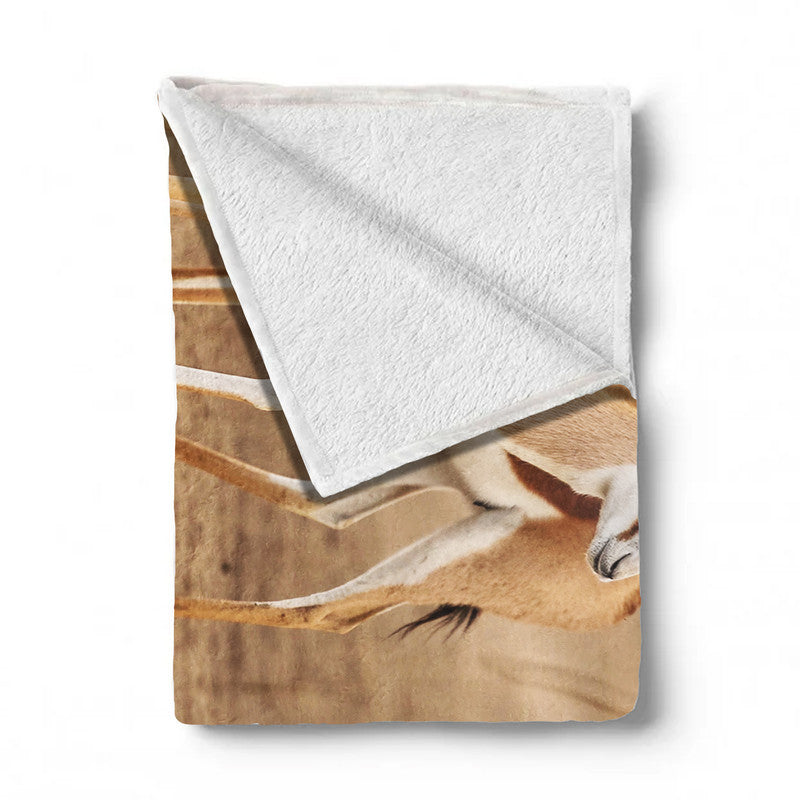 Springbok Gathering Light Weigt Fleece Blanket By Fanie Heymans