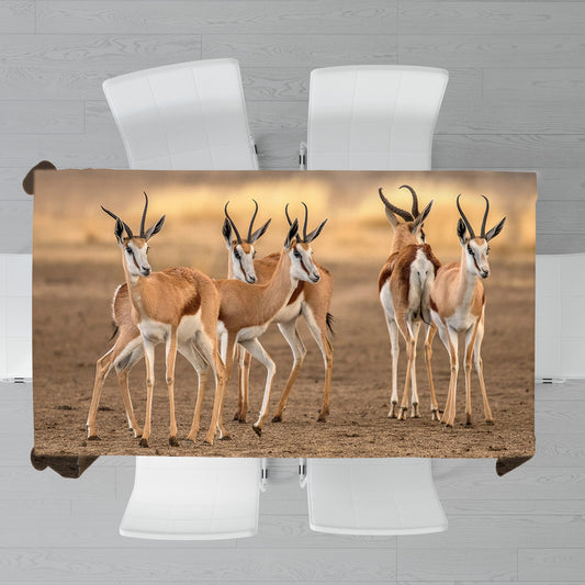 Springbok Gathering By Fanie Heymans Rectangle Tablecloth