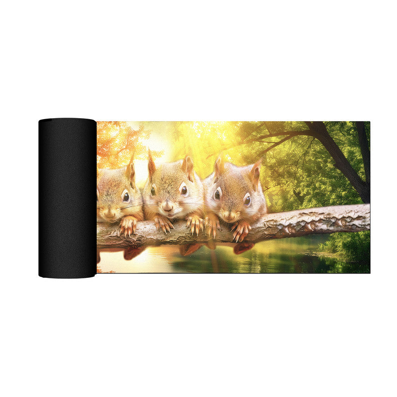 Squirrel Seasons Large Desk Pad