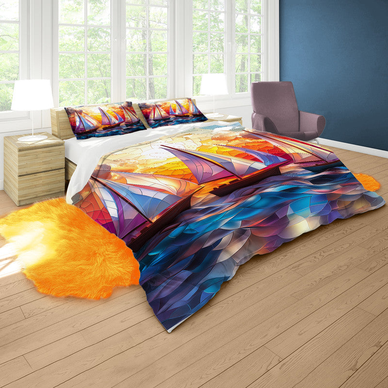 Stained Glass Ocean Duvet Cover Set by Wikus Schalkwyk