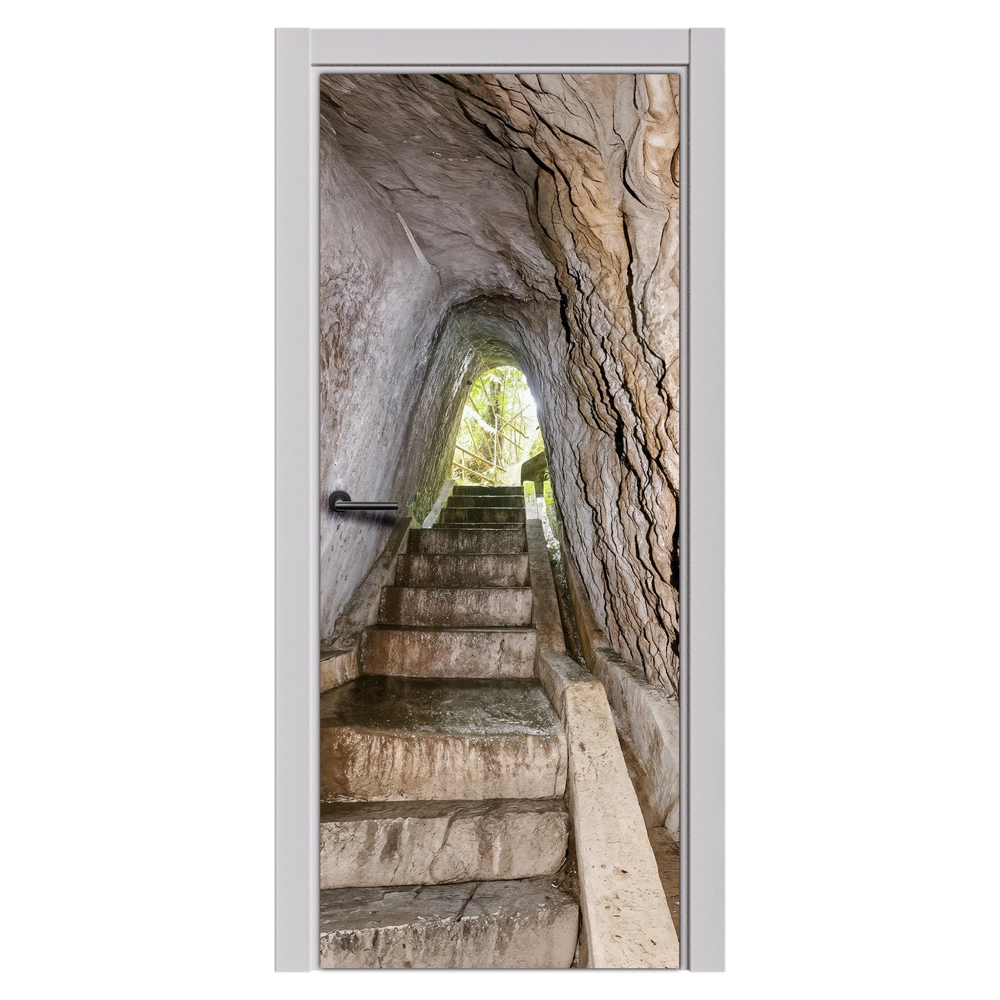 Stairway To The Grotto Door Decoupage
