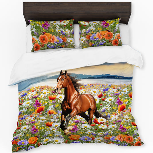 Stallion Blooming Freedom Duvet Cover Set
