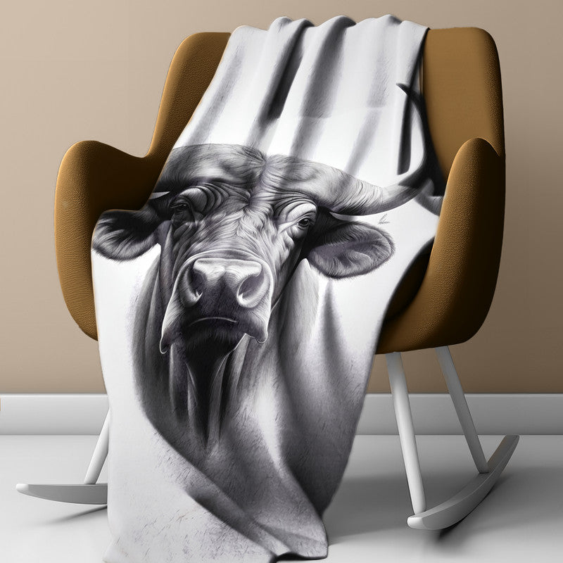 Stalwart Spirit Buffalo Light Weight Fleece Blanket by Nathan Pieterse