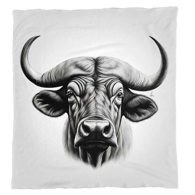 Stalwart Spirit Buffalo Light Weight Fleece Blanket by Nathan Pieterse