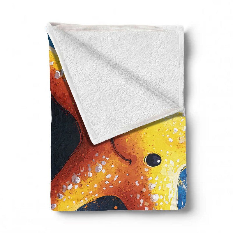 Star Fish Light Weight Fleece Blanket by Wikus Schalkwyk