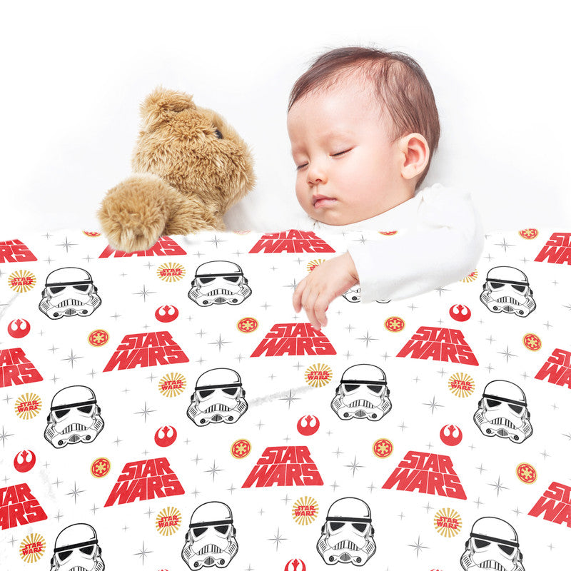 Star Wars Little Trooper White Minky Blanket