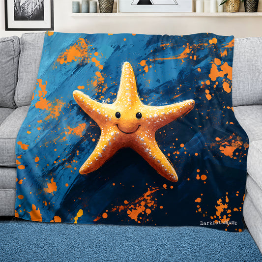 Star Fish Light Weight Fleece Blanket by Wikus Schalkwyk