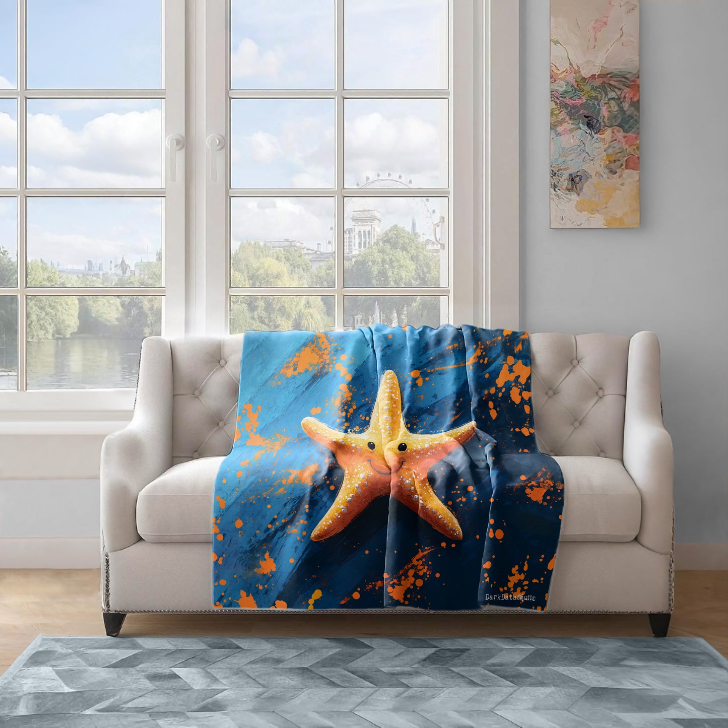 Star Fish Light Weight Fleece Blanket by Wikus Schalkwyk