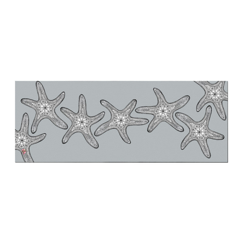 Starfish On Grey Desk Pad by Fifo