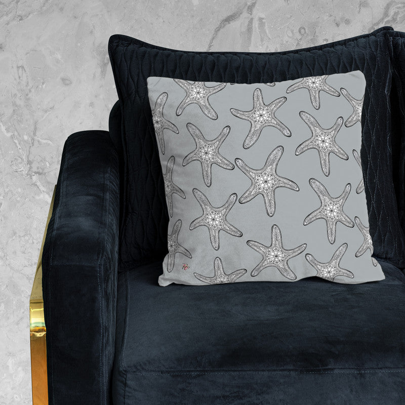 Starfish on Grey Luxury Scatter by Fifo