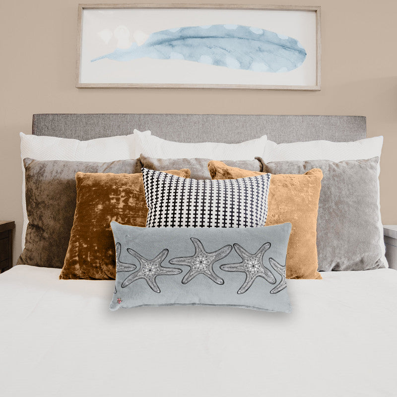 Starfish on Grey Oblong Luxury Scatter by Fifo