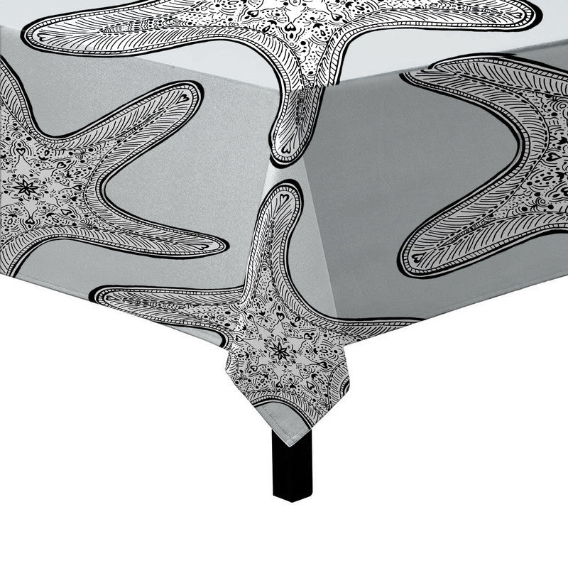 Starfish on Grey Square Tablecloth by Fifo