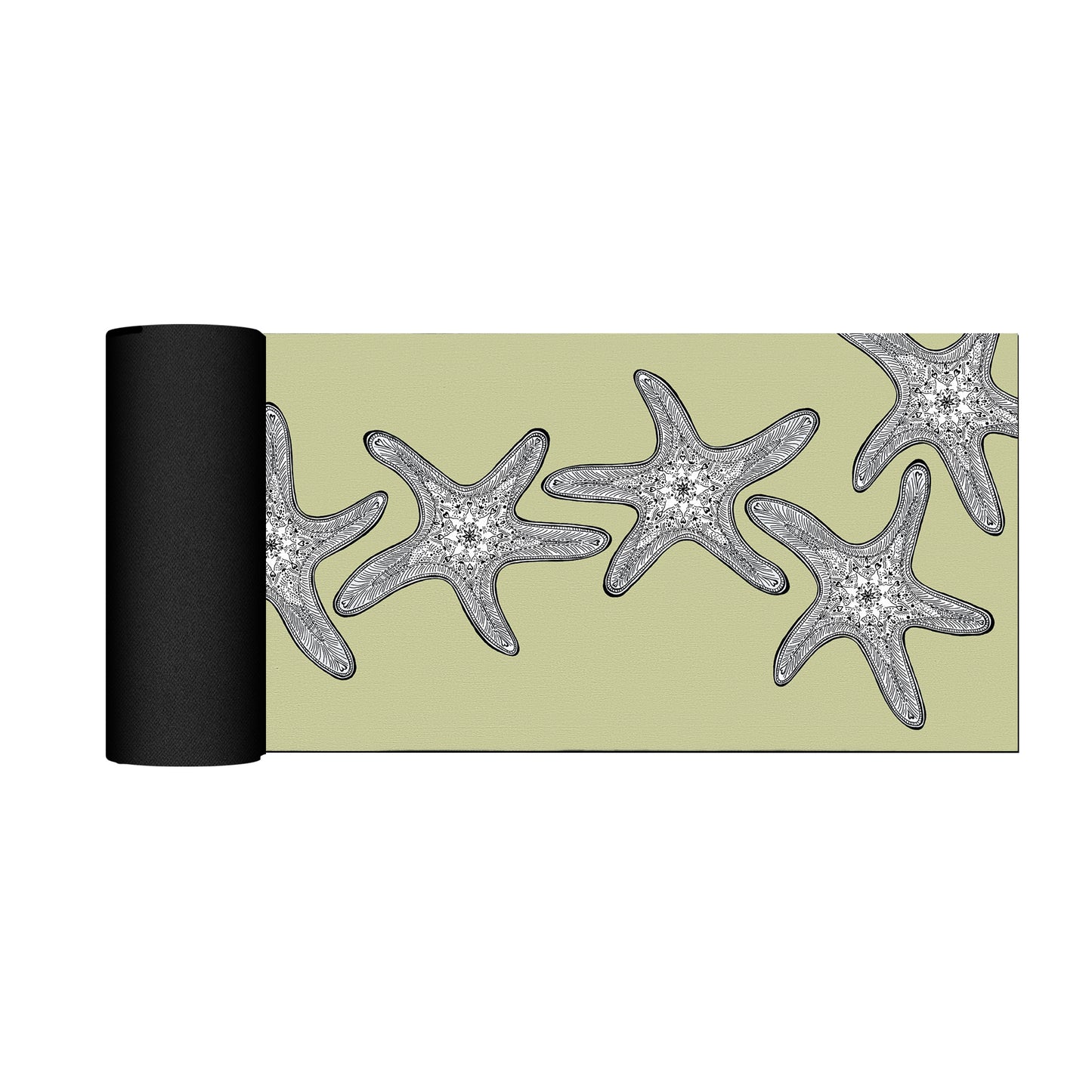 Starfish On Chartreuse Desk Pad by Fifo