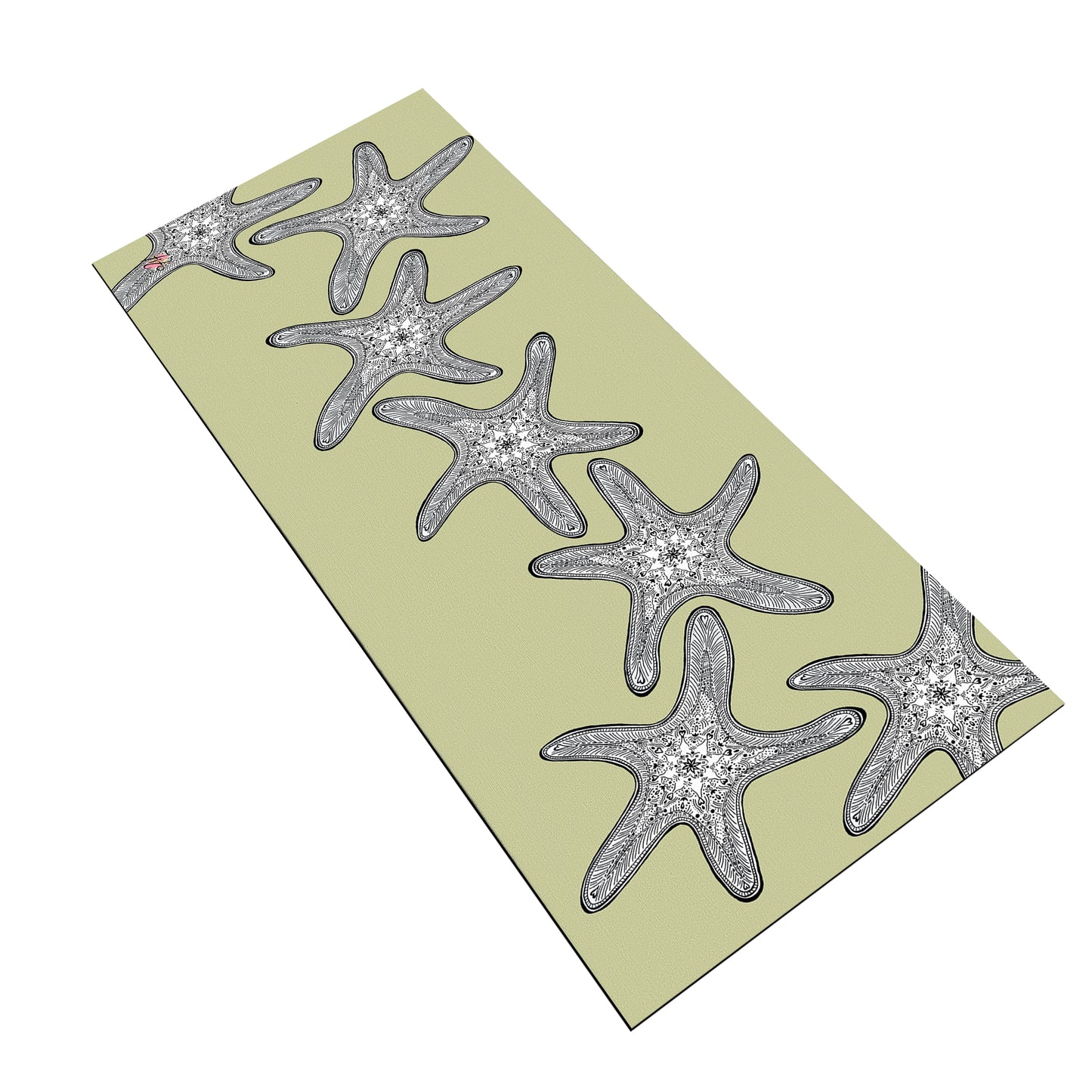 Starfish On Chartreuse Desk Pad by Fifo
