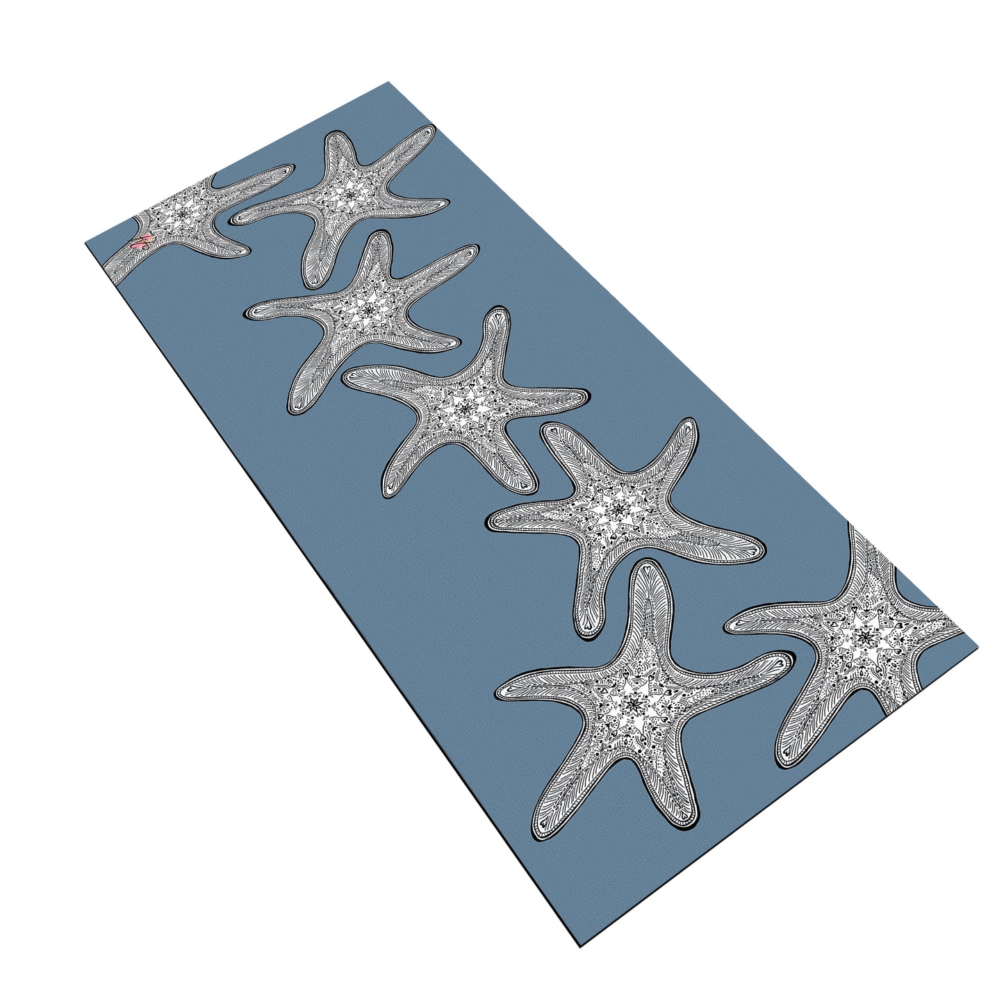 Starfish On Smokey Blue Desk Pad by Fifo