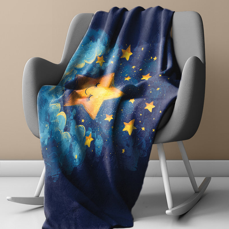 Starry Night Light Weight Fleece Blanket by Wikus Schalkwyk