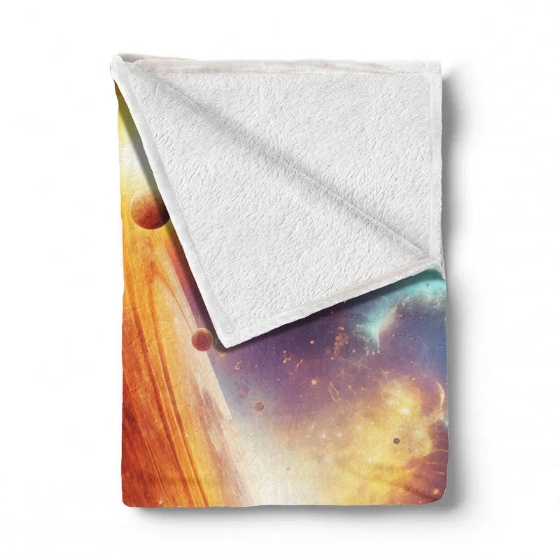 Starry Sky Solar Flair Light Weight Fleece Blanket