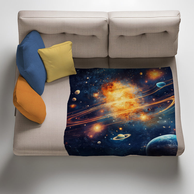 Starry Sky Zooming Light Weight Fleece Blanket