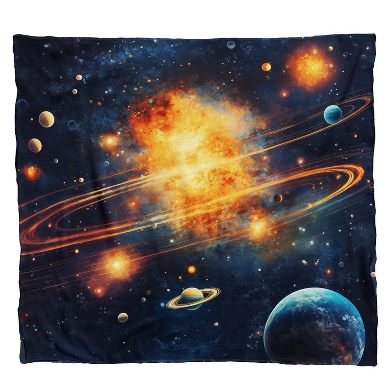 Starry Sky Zooming Light Weight Fleece Blanket