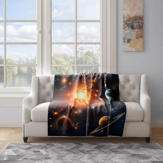 Starry Sky Explosion Light Weight Fleece Blanket