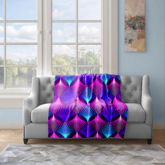Static Violet Light Weight Fleece Blanket