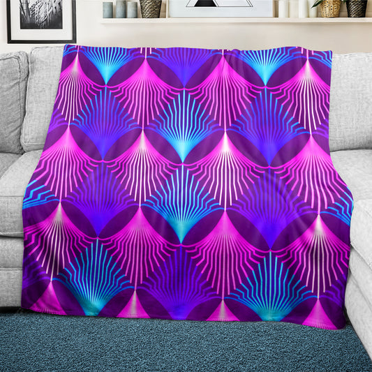 Static Violet Light Weight Fleece Blanket