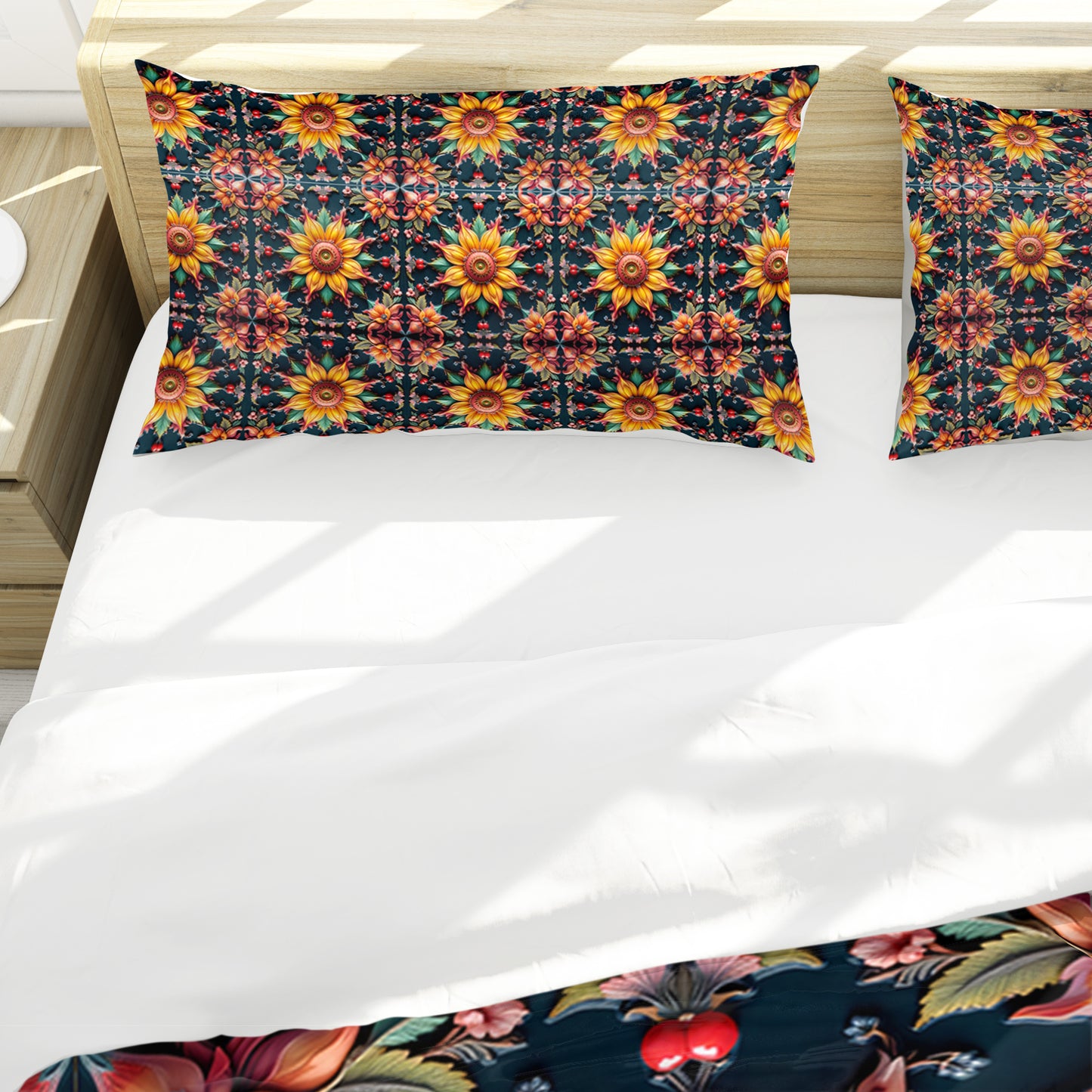 Steampunk Sunflower Bloom Duvet Cover Set
