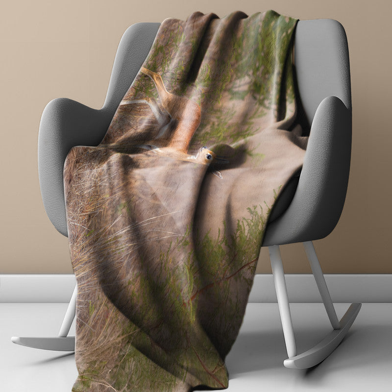 Steen Bok Light Weight Fleece Blanket by Fanie Heymans