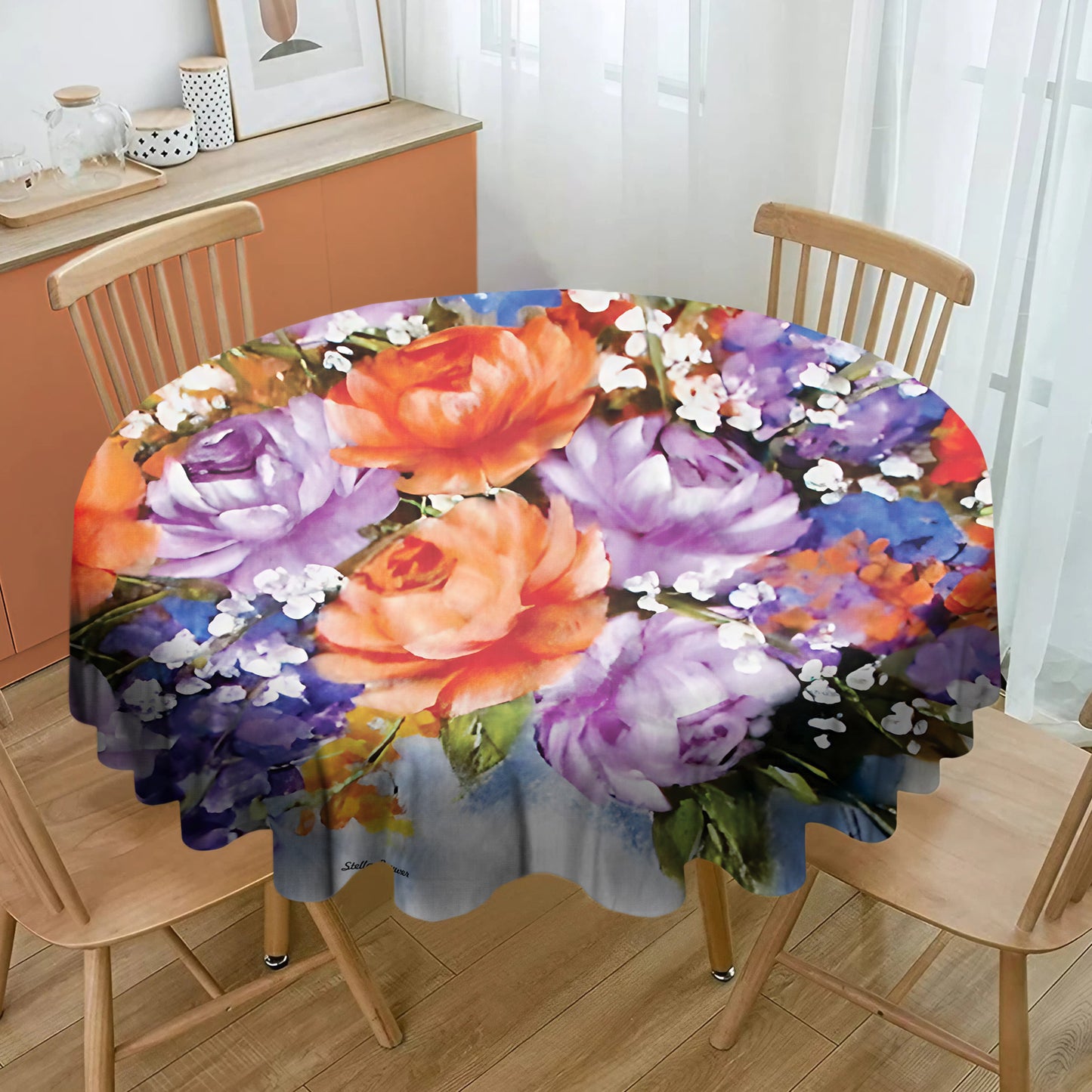 Early Morning Pickings By Stella Bruwer Round Tablecloth