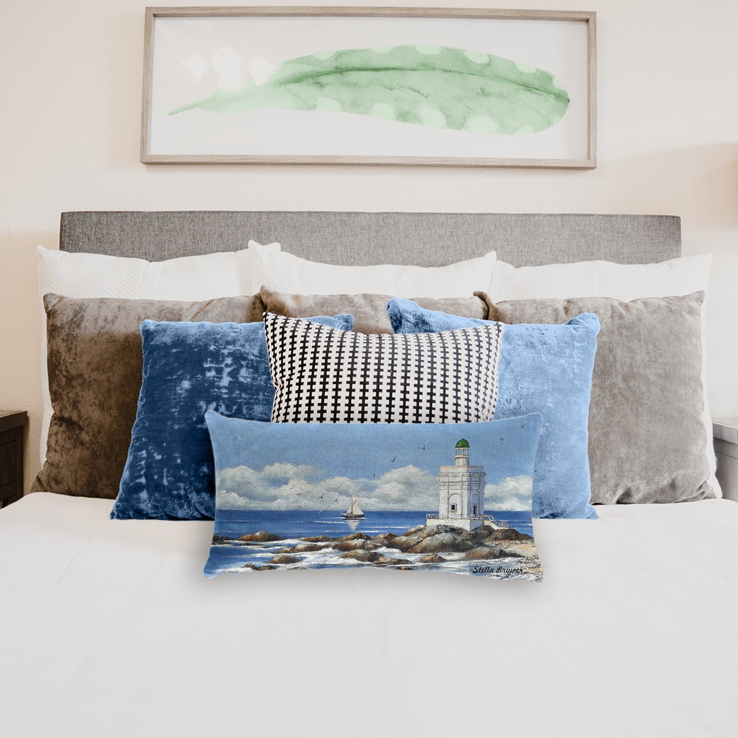 Old Lighthouse By Stella Bruwer Oblong Luxury Scatter