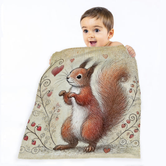 Steven Squirrel Toddler Fleece Blanket